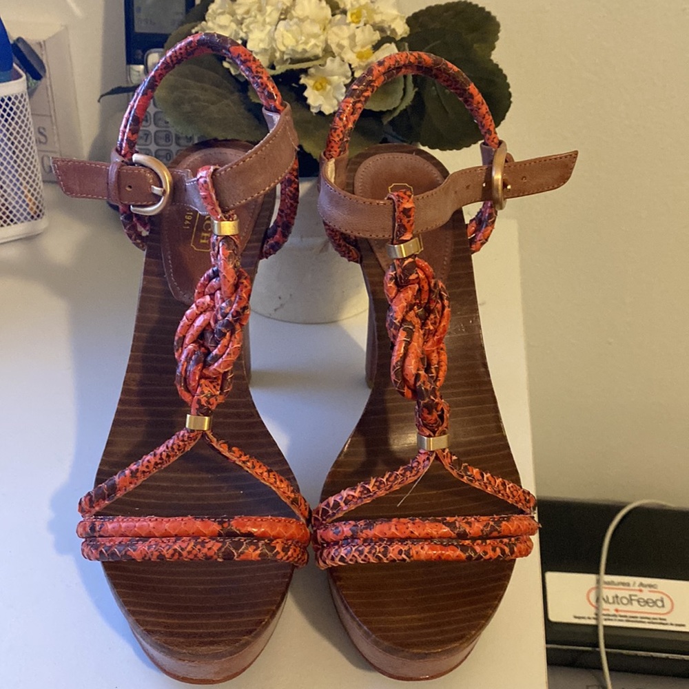 Coach leather sandals